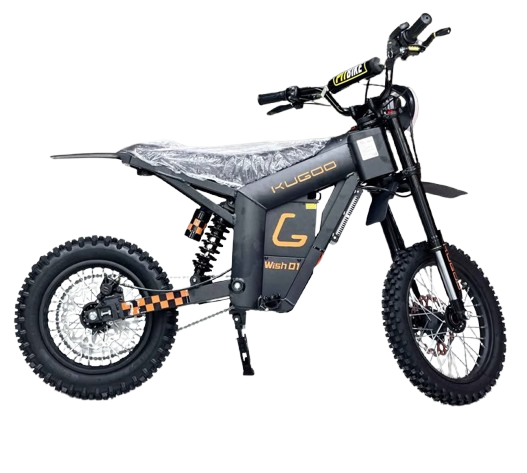 Kugoo Wish 01 Electric Dirt Bike - 1500W Brushless Motor - 48V 21Ah Battery - 50km/h Max Speed - 45-50km Range - Black Color
